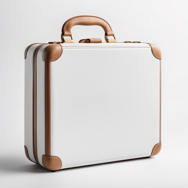 Diseño elegante de maletas para viajes Fotografía de productos aislados sobre fondo blanco