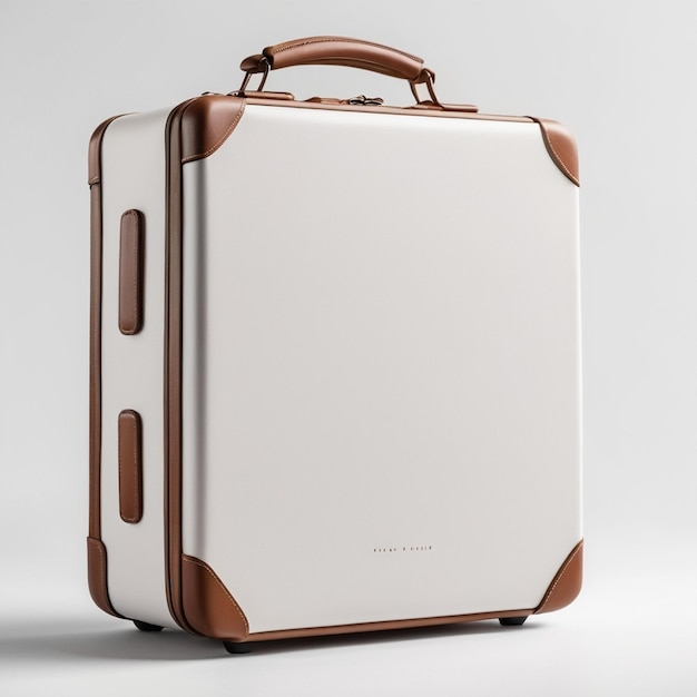 Diseño elegante de maletas para viajes Fotografía de productos aislados sobre fondo blanco