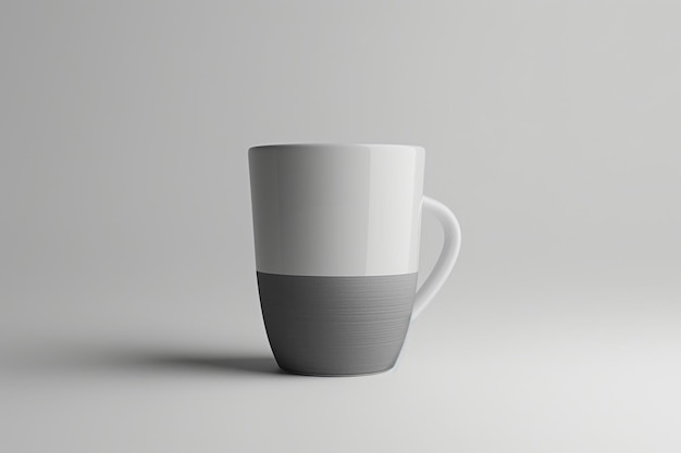 Diseño elegante y moderno de tazas de café minimalista con líneas limpias y simplicidad contemporánea en un fondo blanco perfecto para la fotografía de productos y añadiendo elegancia a cualquier cocina o decoración interior