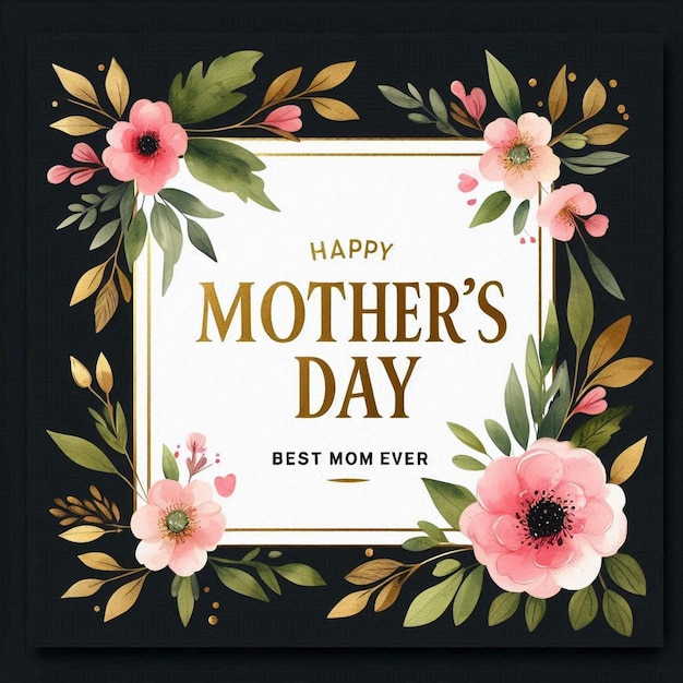Diseño elegante de tarjetas de felicitación para el Día de la Madre y hermosas tarjetas para el Dia de la Madre