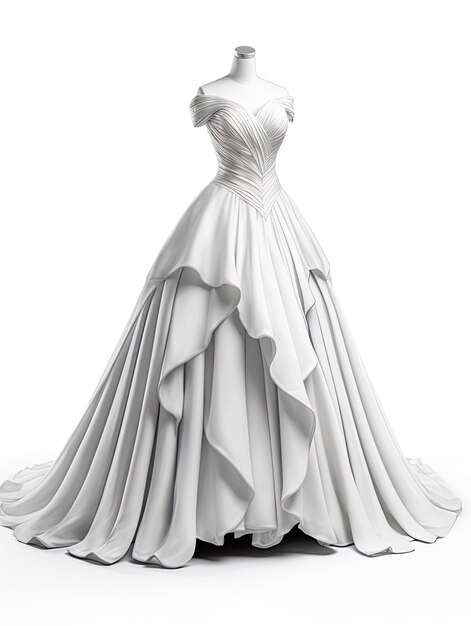 Diseño elegante del vestido de novia IA generativa