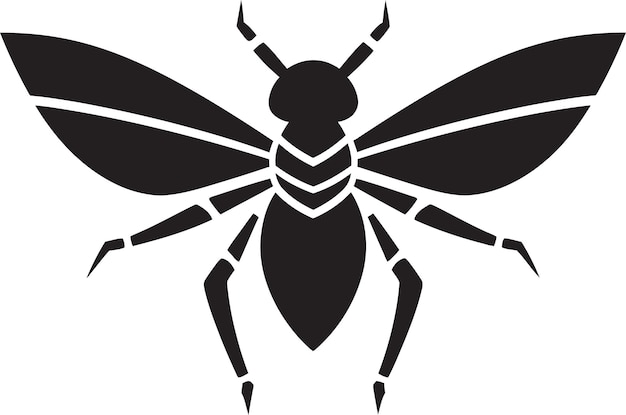 Diseño Del Emblema Avispa Asesina Icono Insecto Cazador Del Desierto