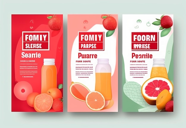 Foto diseño de envases saludables para alimentos y bebidas