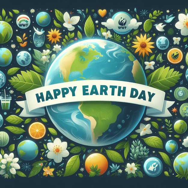 Este diseño está hecho para diferentes días como el Día Mundial del Medio Ambiente y el Día de la Tierra.