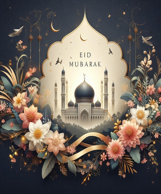 Este diseño está hecho para eventos islámicos como Eid ul Fitr y Eid ul Adha