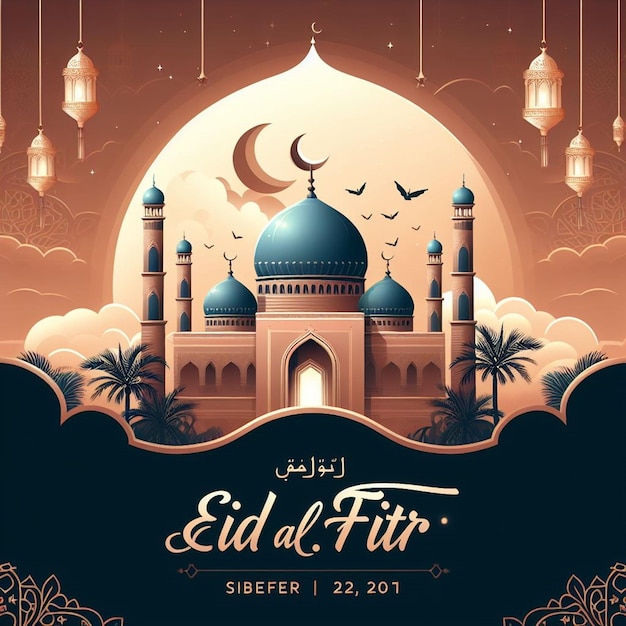 Este diseño está hecho para ocasiones islámicas como Eid ul Fitr y Eid ul Adha