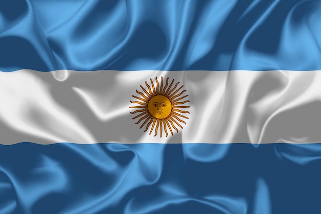 Diseño del estandarte del día nacional de la bandera de Argentina Ilustración de textura Fondo de bandera de alta calidad