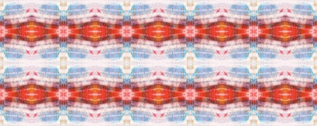 Diseño étnico acuarela. Fondo de pitón de pincel. Patrón étnico sin costuras. Divertida relación Ikat rectangular. Patrón de traje de baño geométrico Chevron. Textura aleatoria de piel de serpiente. Rojo, Beige y Azul