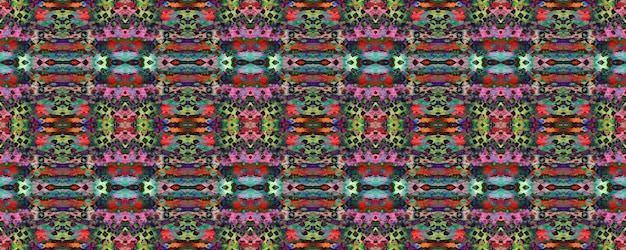 Diseño étnico acuarela. Patrón de traje de baño geométrico Chevron. Azul, Rojo, Verde Pastel Diversión Rectángulo Ikat Rapport. Patrón étnico sin costuras. Fondo azteca de pincel. Alfombra Kilim Textura Aleatoria.