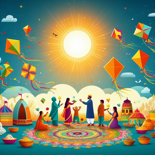 Diseño para el evento Lohri Makar Sankranti