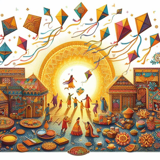 Diseño para el evento Lohri Makar Sankranti