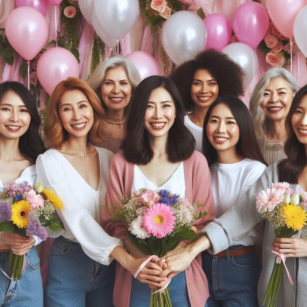 Foto diseño para el feliz día de la mujer