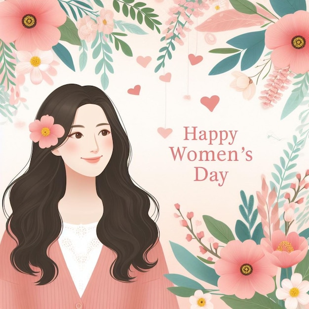 Foto diseño para el feliz día de la mujer