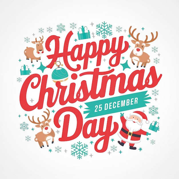 Diseño para un feliz día de Navidad