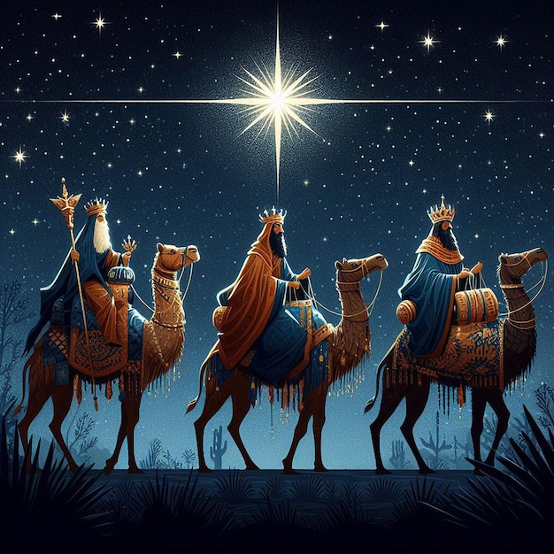 Diseño para Feliz Dia de Reyes Magos