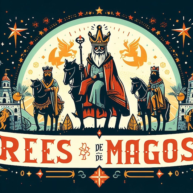 Diseño para Feliz Dia de Reyes Magos