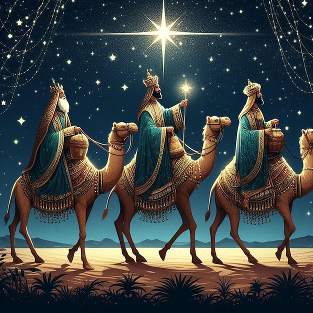 Diseño para Feliz Dia de Reyes Magos