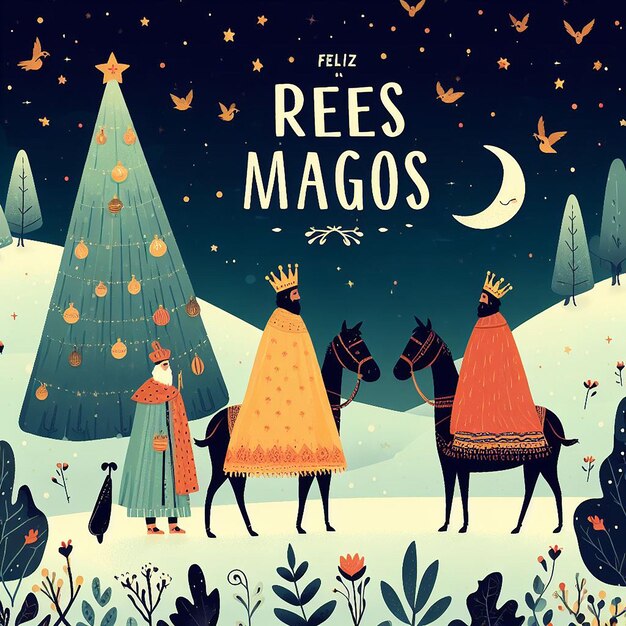 Foto diseño para feliz dia de reyes magos