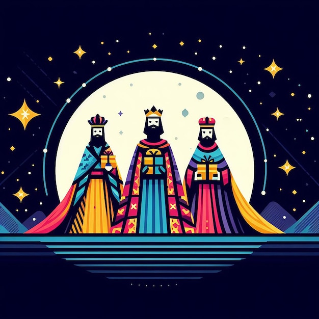 Foto diseño para feliz dia de reyes magos