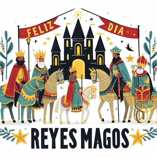 Diseño para Feliz Dia de Reyes Magos