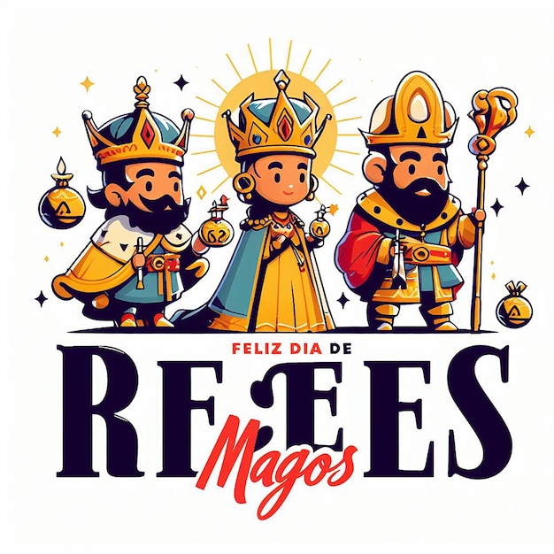 Foto diseño para feliz dia de reyes magos