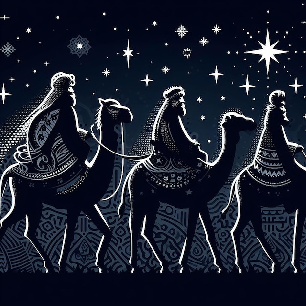 Foto diseño para feliz dia de reyes magos