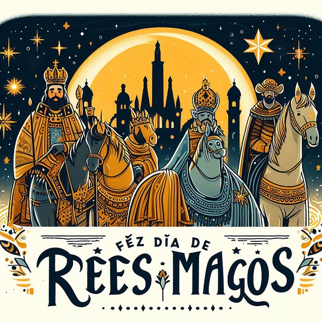 Foto diseño para feliz dia de reyes magos