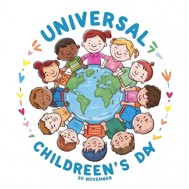 Diseño para el Feliz Día Universal de los Niños