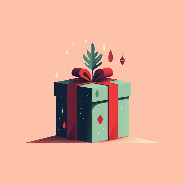 Diseño de feliz Navidad y feliz año nuevo Cajas de regalos de pila realista Ai Generated