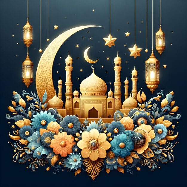 Diseño del Festival Islámico de Eid Mubarak