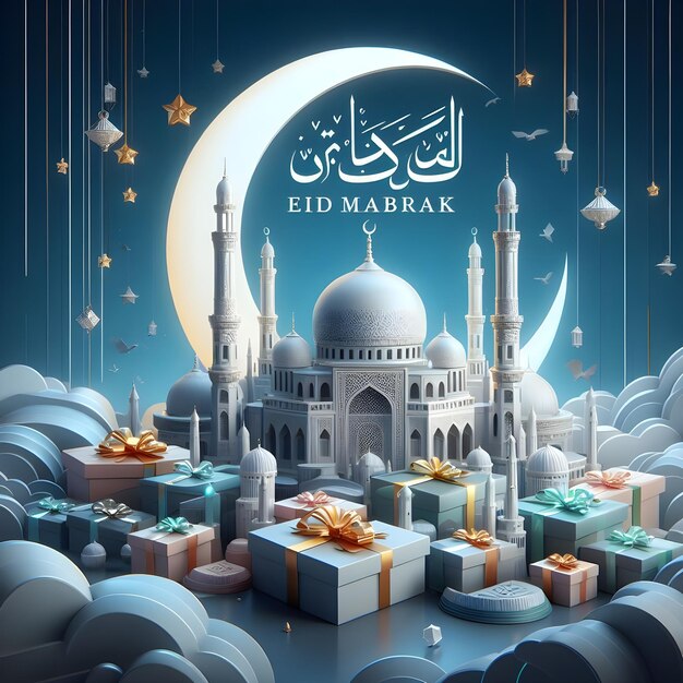 Diseño del Festival Islámico de Eid Mubarak