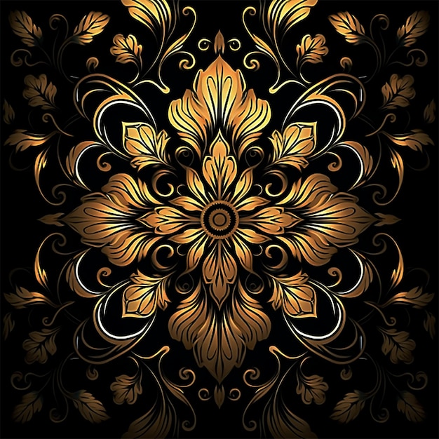 Diseño floral de mandala ornamental de lujo para plantilla de tarjeta de invitación