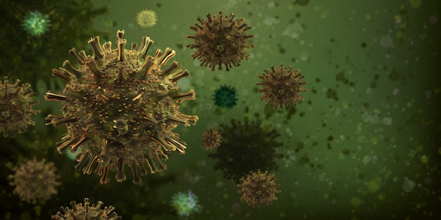 Foto diseño flotante de coronavirus