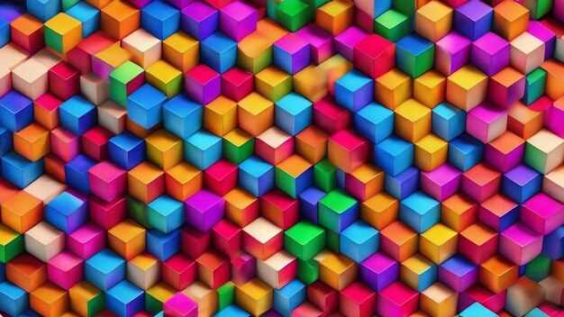 Diseño de fondo abstracto 3d con cubos de esquina