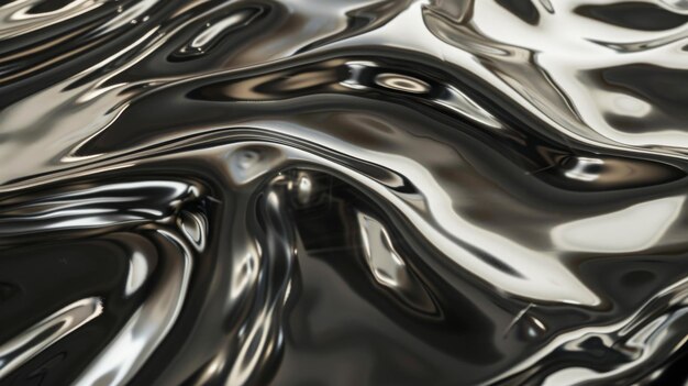 Diseño de fondo abstracto de superficie metálica negra y blanca brillante para texturas de arte moderno y medios digitales