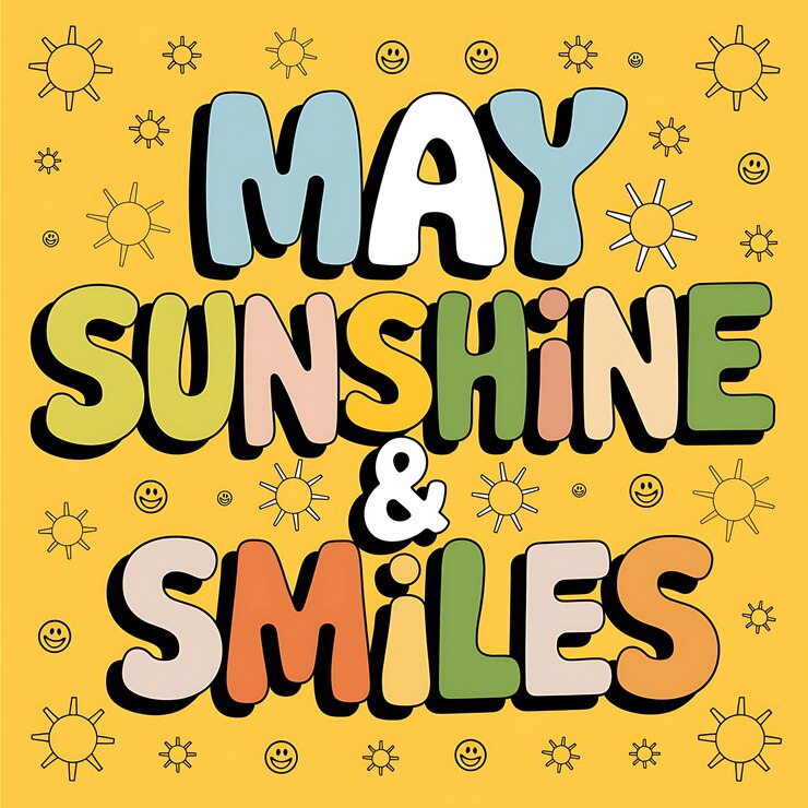 Foto el diseño de fondo amarillo de may sunshine and smiles