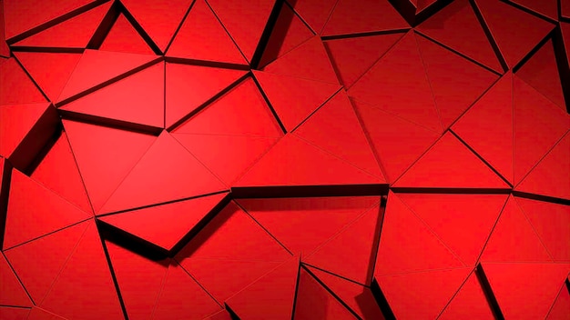 Diseño de fondo amarillo y rojo partes triangulares de un pequeño fondo roto hecho en computadora