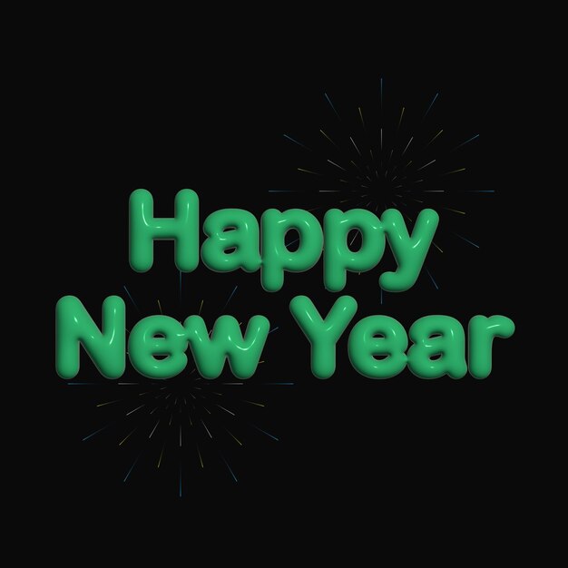 Diseño de fondo de Año Nuevo Feliz 2024 Ilustración de cartel de felicitaciones y cartel de cartel