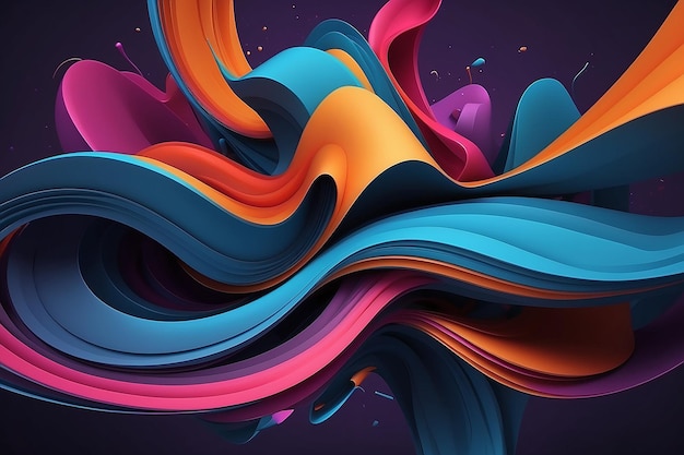 Diseño de fondo de arte abstracto 3D