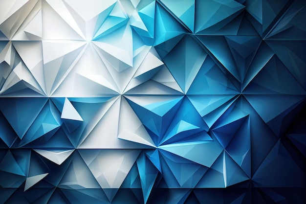 Diseño de fondo azul abstracto moderno con patrón geométrico triángulos diamantes y cuadrados