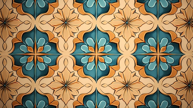 Diseño de fondo de azulejos retro