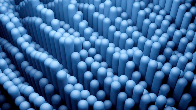 Diseño de fondo de baile azul y rosa óvalos brillantes de pequeños tamaños se elevan y caen a su vez en d