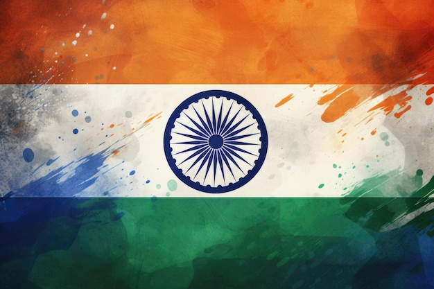 Diseño de fondo de bandera nacional India Día de la Independencia Generativo ai