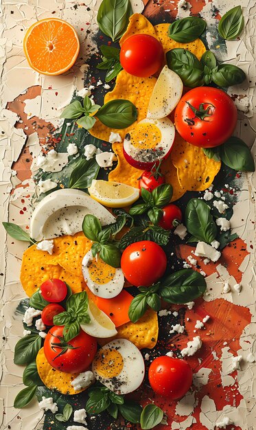 Diseño de fondo de carteles de comida Una celebración vibrante de las delicias culinarias y culturales de México