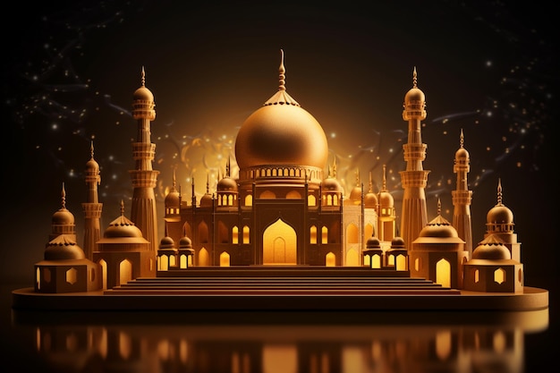 El diseño de fondo de la celebración de la fiesta religiosa musulmana Eid Mubarak