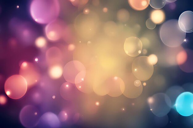 Diseño de fondo de círculos bokeh multicolores abstractos para tarjetas de banner