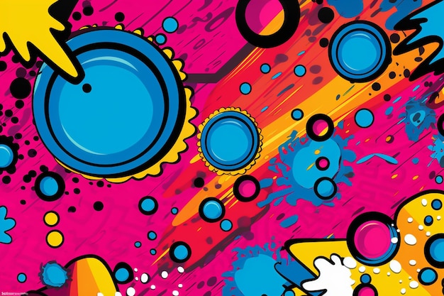 Foto diseño de fondo cómico estilo pop art