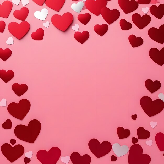 Diseño de fondo del corazón del día de San Valentín