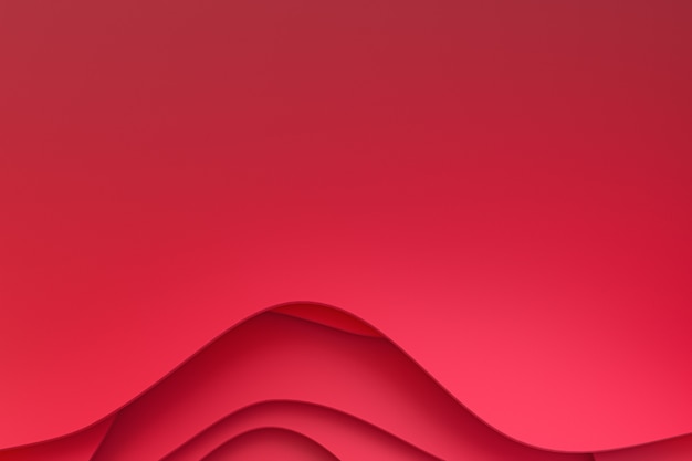 Diseño de fondo de corte de papel rojo abstracto para promoción de banner de redes sociales