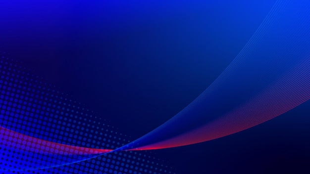 Diseño de fondo de curva de onda abstracta moderna con contornos azul oscuro de semitono Adecuado para carteles, volantes, sitios web, portadas, pancartas, anuncios, etc.